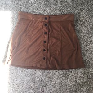 Brandy look-a-like faux suede skirt
